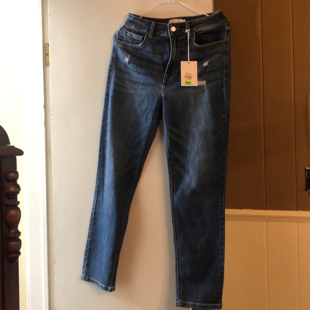 Cello high rise straight denim jeans